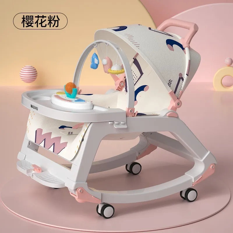 2025 New Multifunctional Trolley, Baby Rocking Cradle