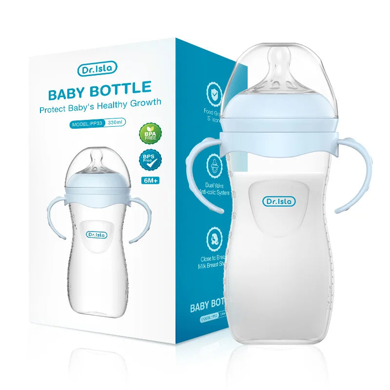 New Baby PP Feeding Bottle – 150/240/330ml, With Handle, Durable & Safe