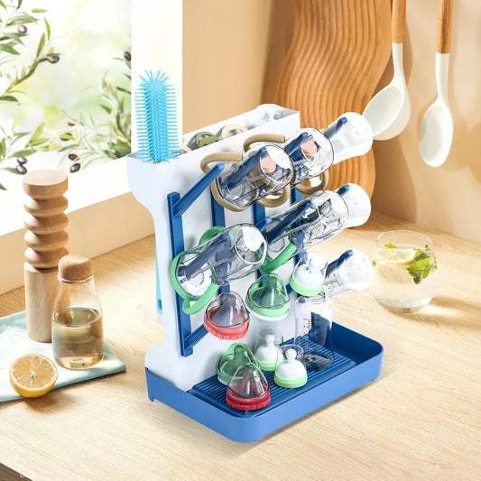Baby Bottle Drying Rack Suitable for Newborn Feeding Vertical Baby Bottle Drain Rack Saves Space To Place Bottles Nipple and Cup
