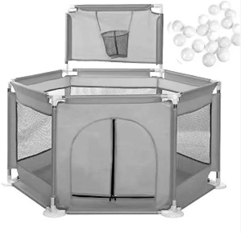 Baby Play Fence – Safe Multifunctional Playpen with Steel Support