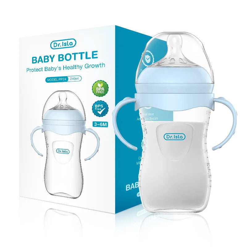 150/240/330ml Baby PP Feeding Bottle – With Handle, BPA-Free Newborn Supply