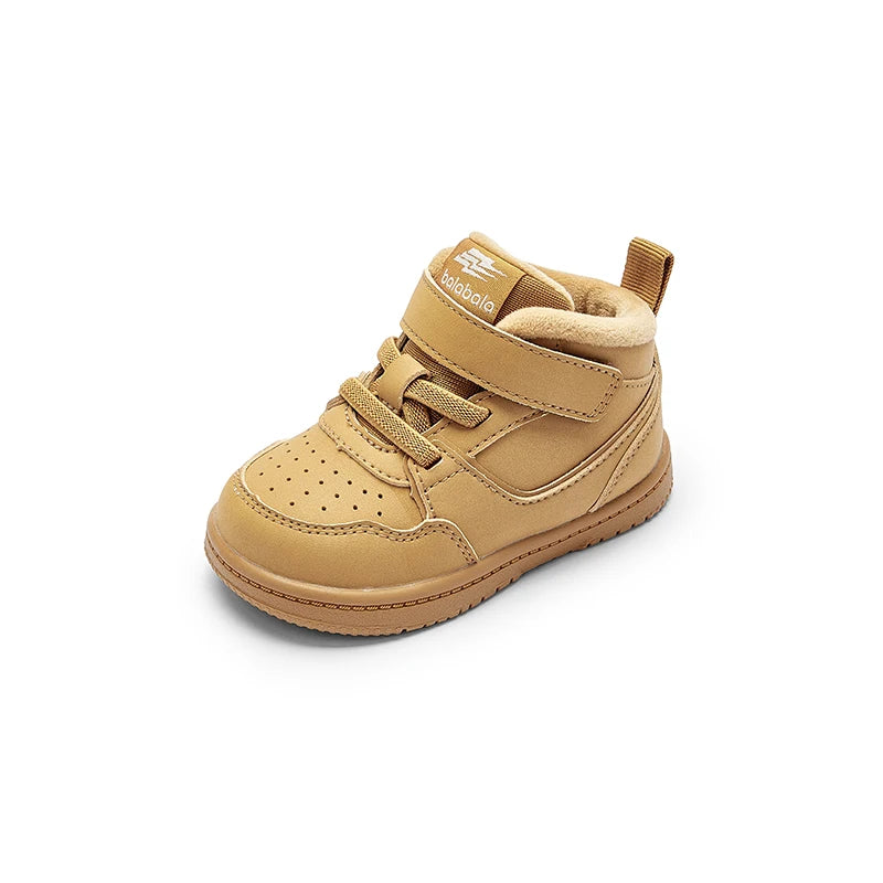 Balabala Low - top Boots Boys and Girls 2025 New Pure White Canvas Shoes