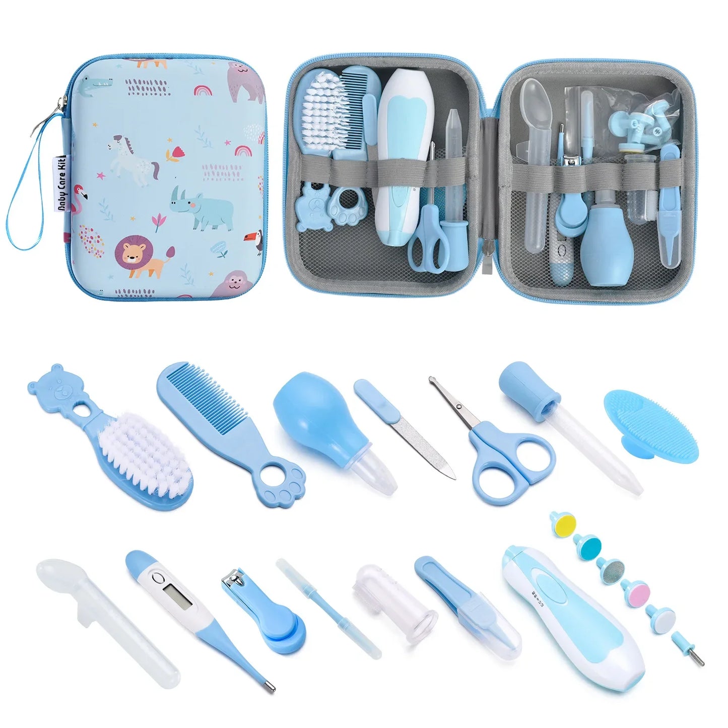 20-Piece Mother & Baby Care Set – Nail Clippers, Feeders, Comb & Brushes