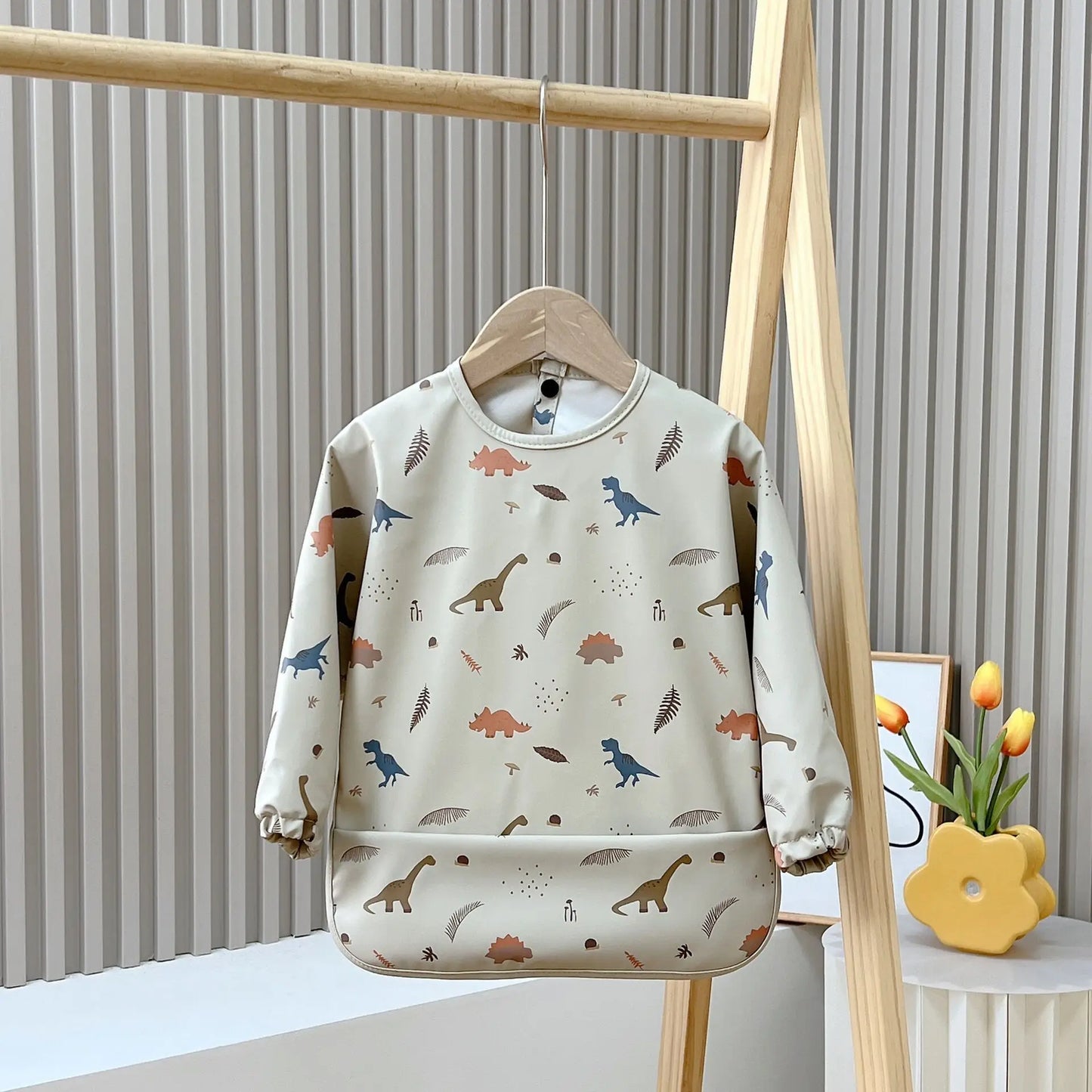 2025 Soft Waterproof Long-Sleeve Baby Art & Feeding Apron