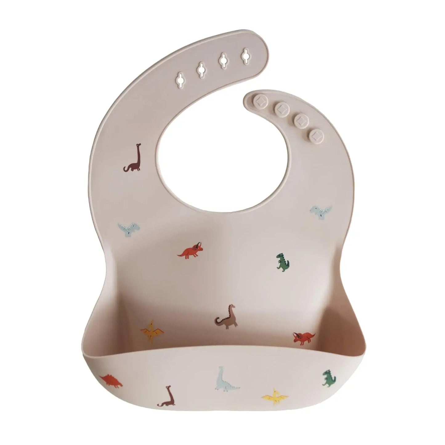 Adjustable Waterproof Silicone Baby Bib with Crumb Pocket