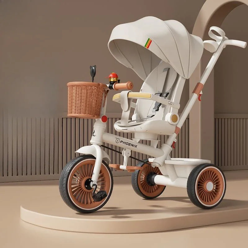 Lightweight 3-Wheel Kids Tricycle & Stroller