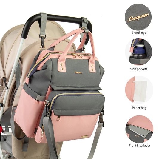 LEQUEEN Waterproof Mommy Diaper Backpack