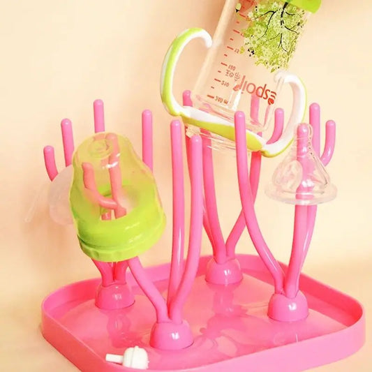 Baby Bottle Drying Rack Cup Rack Removable Folding Tree Rack Clean Nipple & Accessory Storage Drying Rack