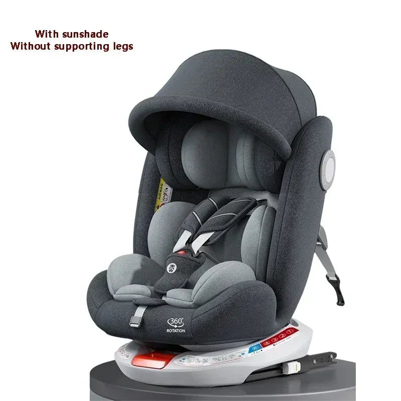 Infant Car Seat 0-4Y | 360° Swivel, Adjustable Backrest & Leg Support