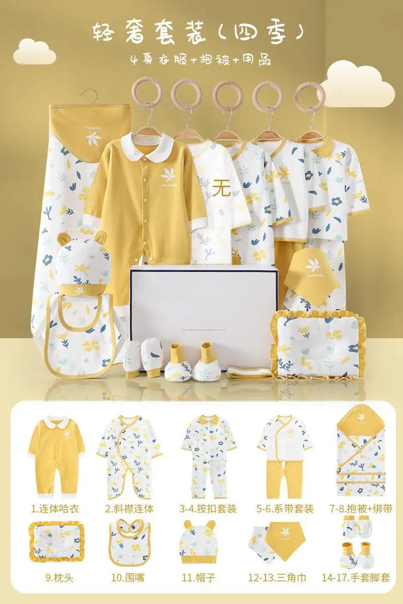 Pure Cotton Newborn Baby Set – Unisex Clothing Suit (0–12 Months)