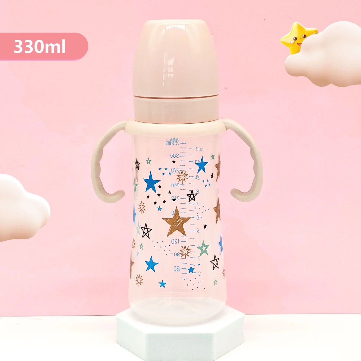Large-Capacity Baby Bottle – 330ml, PP, Anti-Colic Design