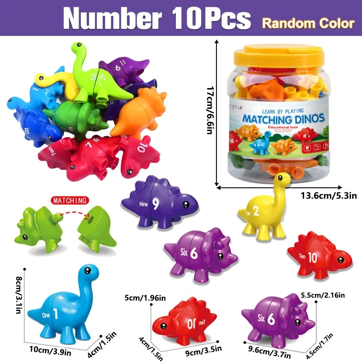 Montessori ABC Dinosaur Matching Toy – Upper & Lowercase Letters Game