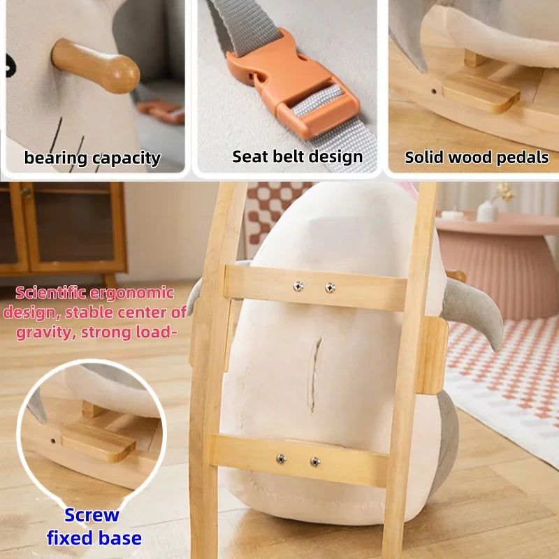 Blue Castle Cute Shark Rocking Children Chair with  Perfect for Baby and Toddler,Can Play Chinese Version Music/tell Stories