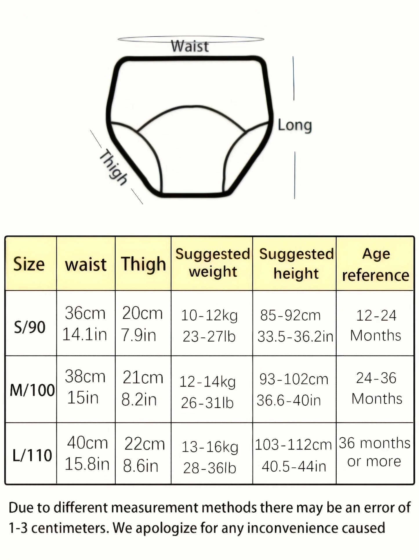 8pcs Washable Training Pants