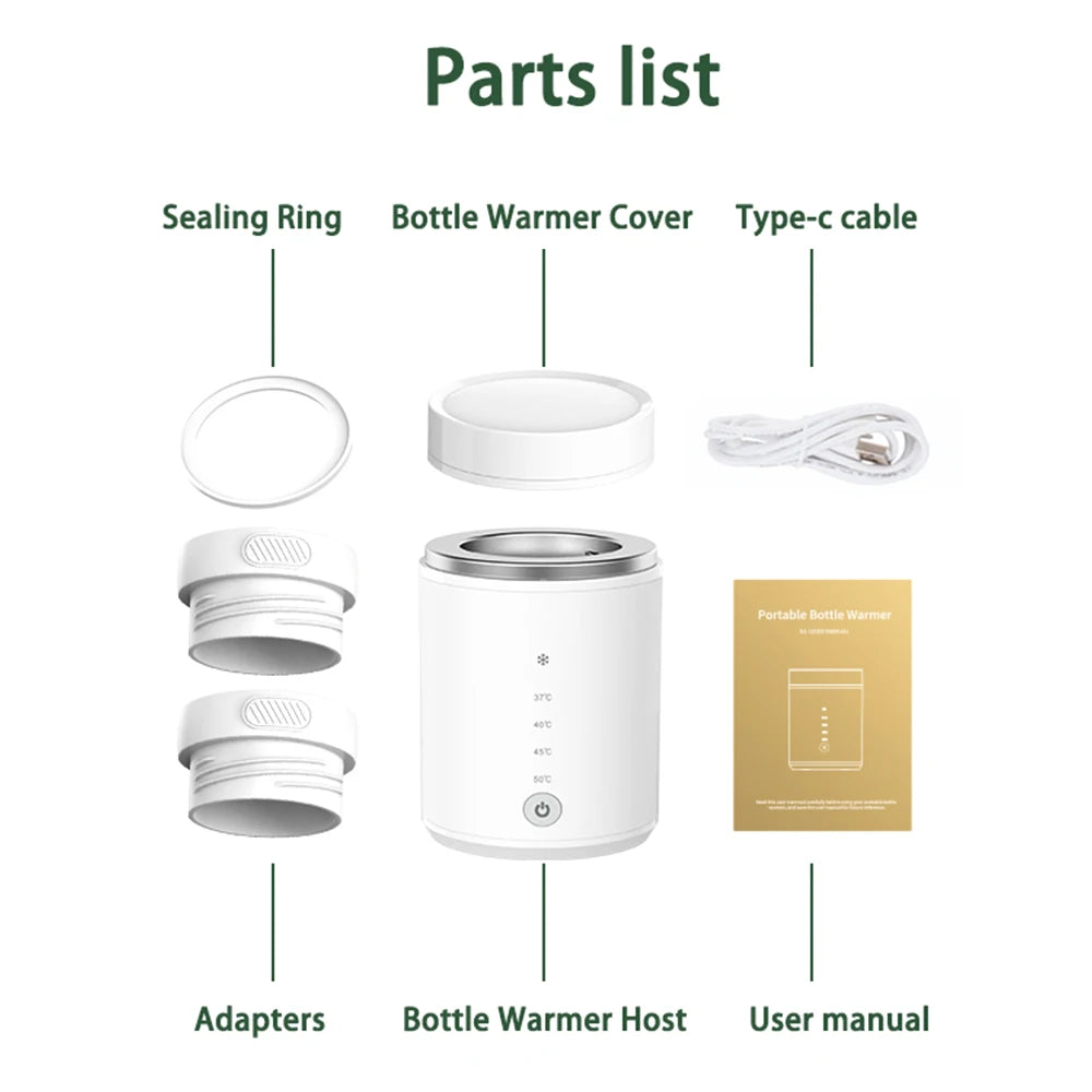 N1 Wireless Bottle Warmer | USB Milk Heater & Sterilizer with 2 Adapters