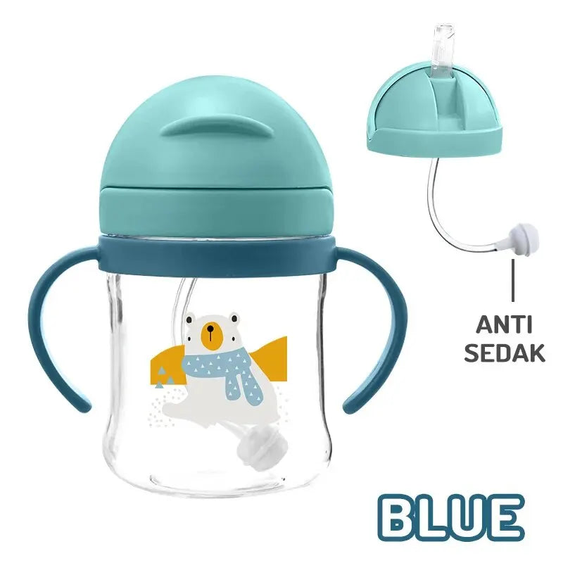 250ml Baby Drinking Cup – Double Handle, Flip Lid, Leakproof Design