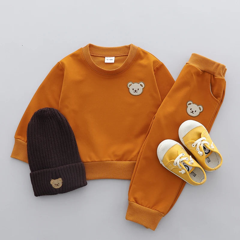2PCS Kids Set – Spring/Autumn Little Bear Long Sleeve & Pants
