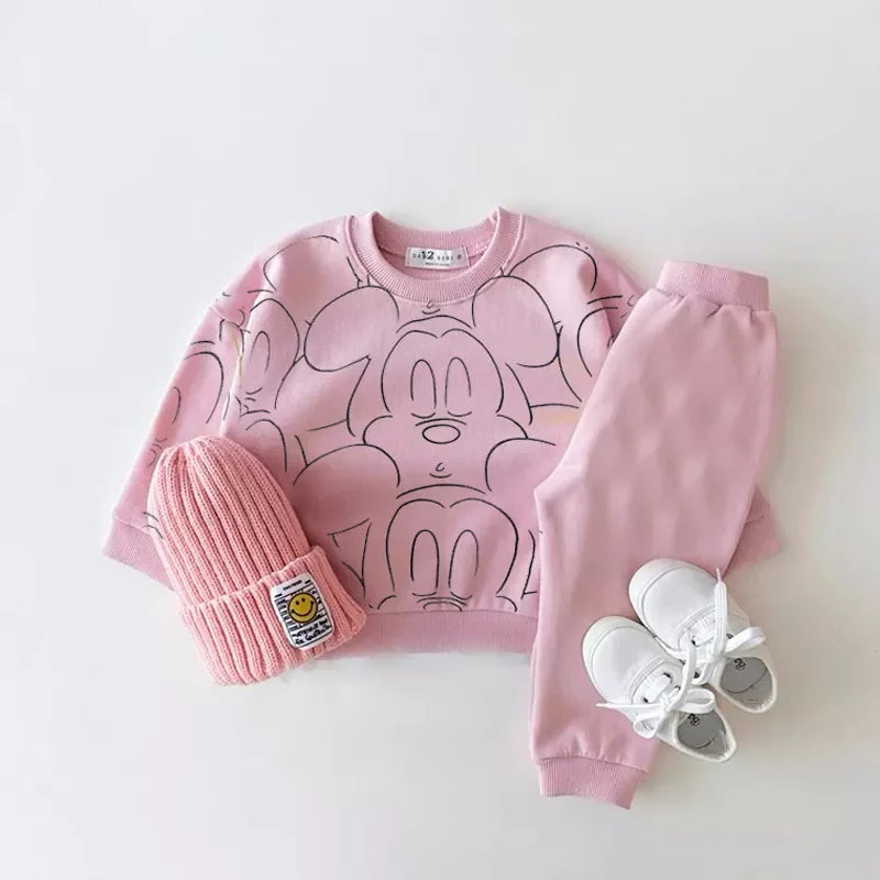 Toddler Baby Girl Clothing Set – Cotton Sweatshirt & Long Sleeve Top