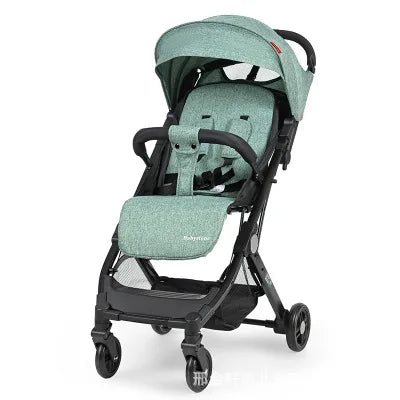 Lightweight Travel Four-Wheel Baby Stroller – Foldable Shock-Absorbing Pram