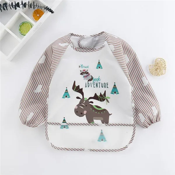 Waterproof Long-Sleeve Baby Feeding & Art Smock (1–3Y)
