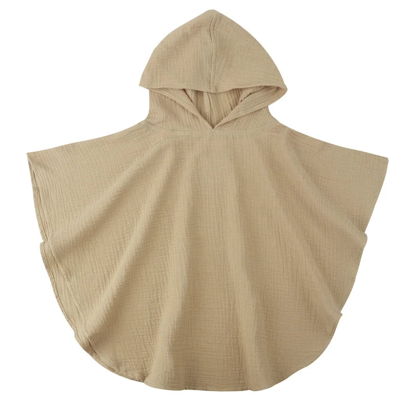 Serviette de bain à capuche pour bébé 2022 – Cape poncho et lange en gaze de coton 4 couches