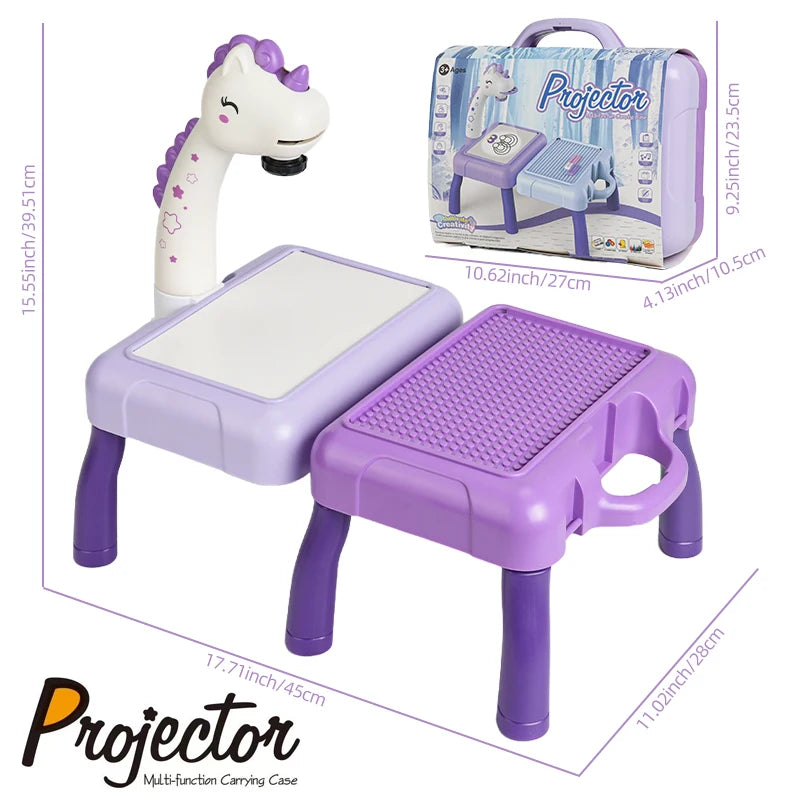 Kids Drawing Projector – Mini Educational Writing & Drawing Board for 3+