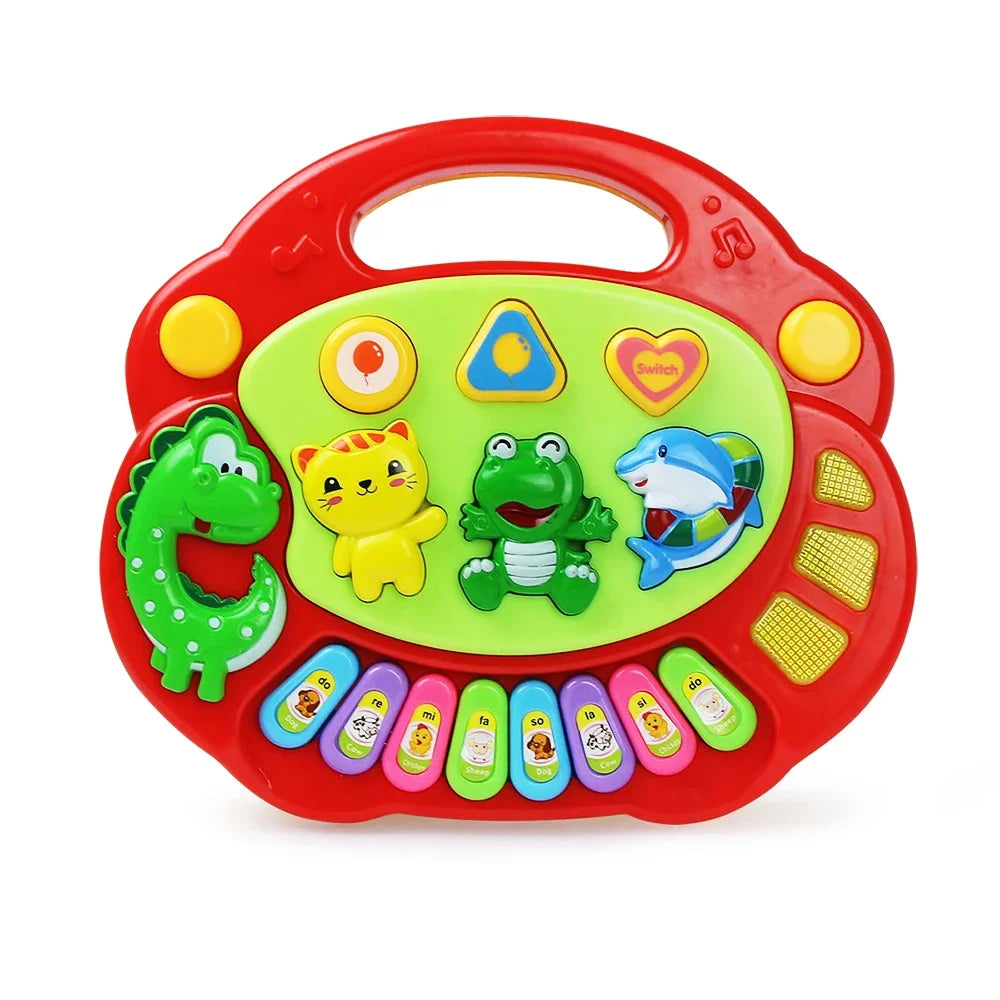Kids’ Cartoon Piano with Lights & Animal Sounds