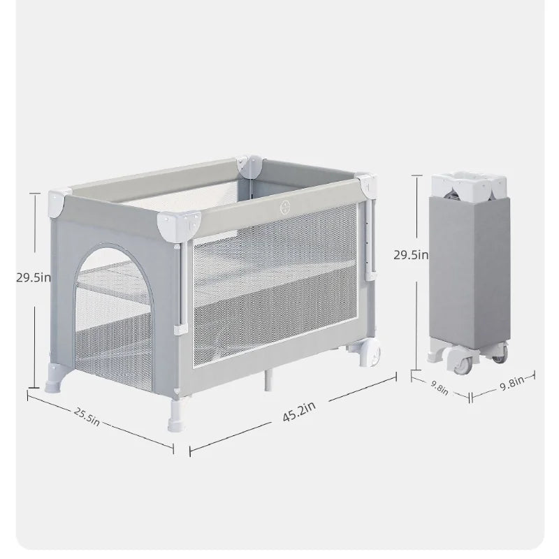 Multifunction Baby Bed – For 0–3 Years Foldable Cot