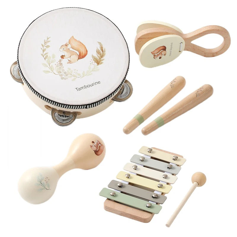 Montessori Music Set – Squirrel Maracas & More!