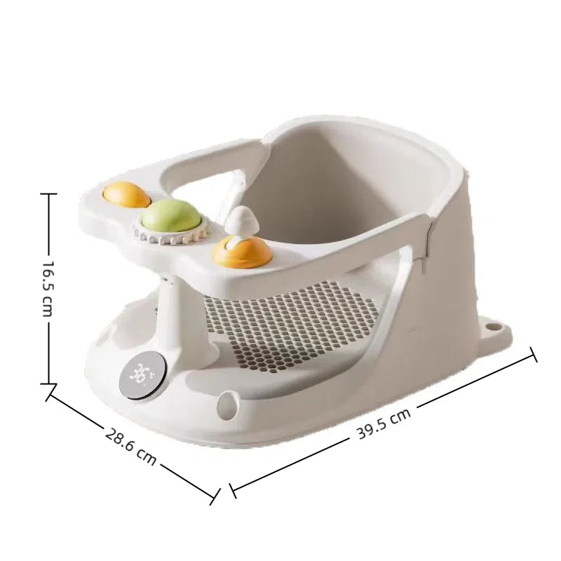 Foldable Baby Bath Seat – Soft Mat with Suction Cups