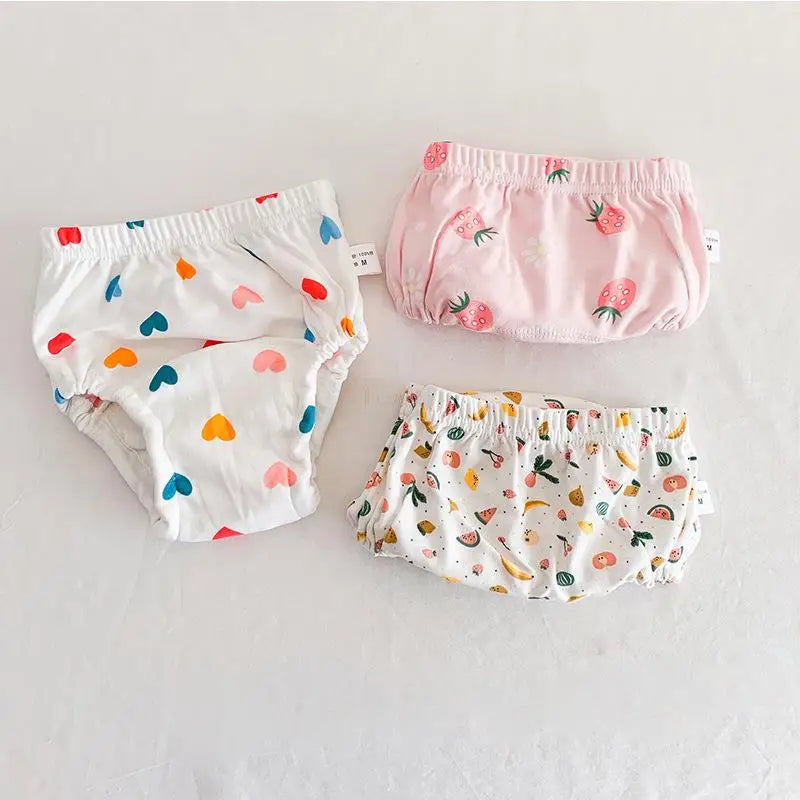 3-Pack Baby Training Pants – 6-Layer Reusable Cotton Diapers