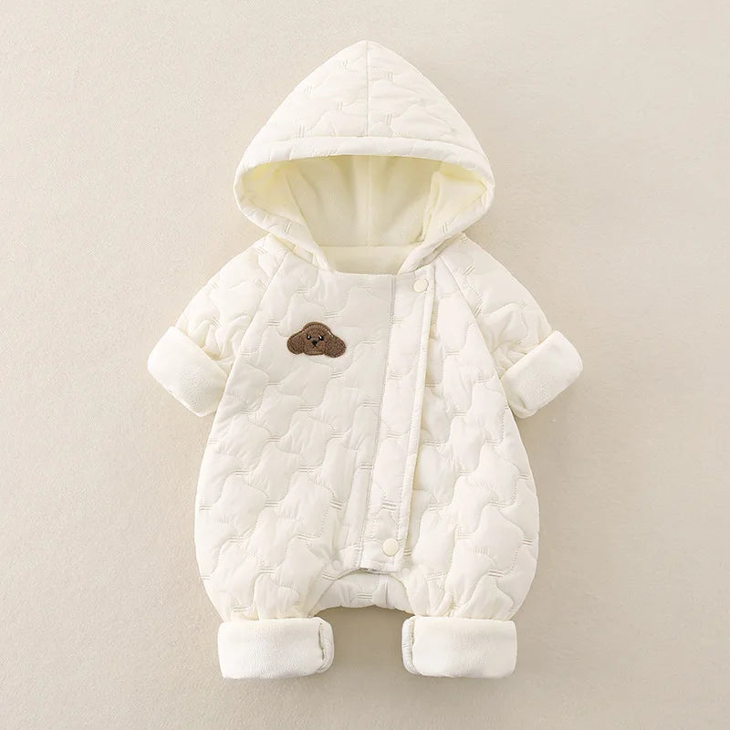 Cozy Cotton-Padded Infant Romper