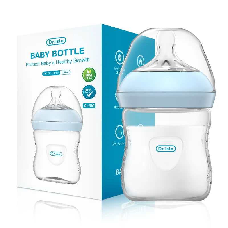 Biberon bébé en polypropylène (PP) de 150/240/330 ml avec poignée, biberon résistant pour nouveau-né