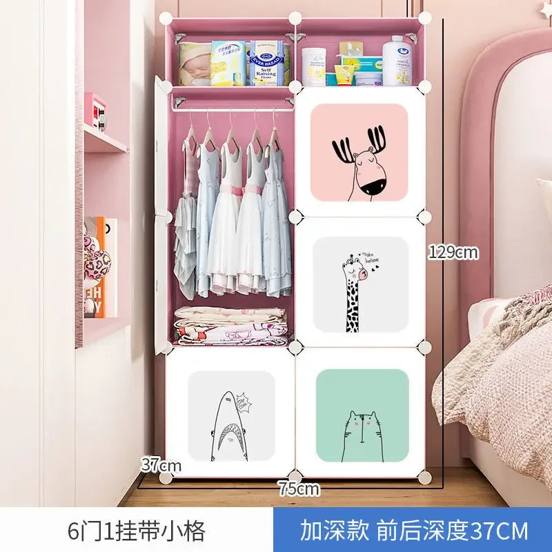 Plastic Baby Wardrobe – Small Closet for Girls’ Clothes