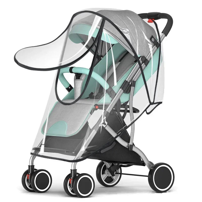 Universal Waterproof Baby Stroller Rain Cover – Transparent Wind & Dust Shield
