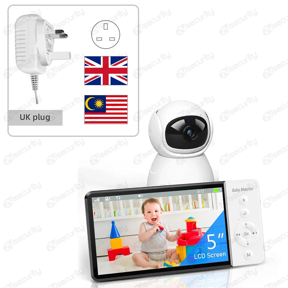 Babyphone avec audio bidirectionnel et caméra nounou PTZ