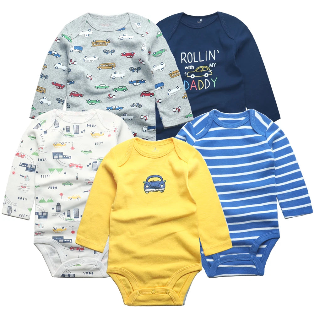 2023 Spring Autumn Baby Romper – 100% Cotton Cartoon Jumpsuit for Newborns