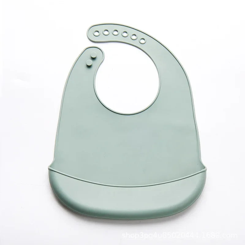Adjustable Soft Silicone Waterproof Baby Bib (BPA-Free)