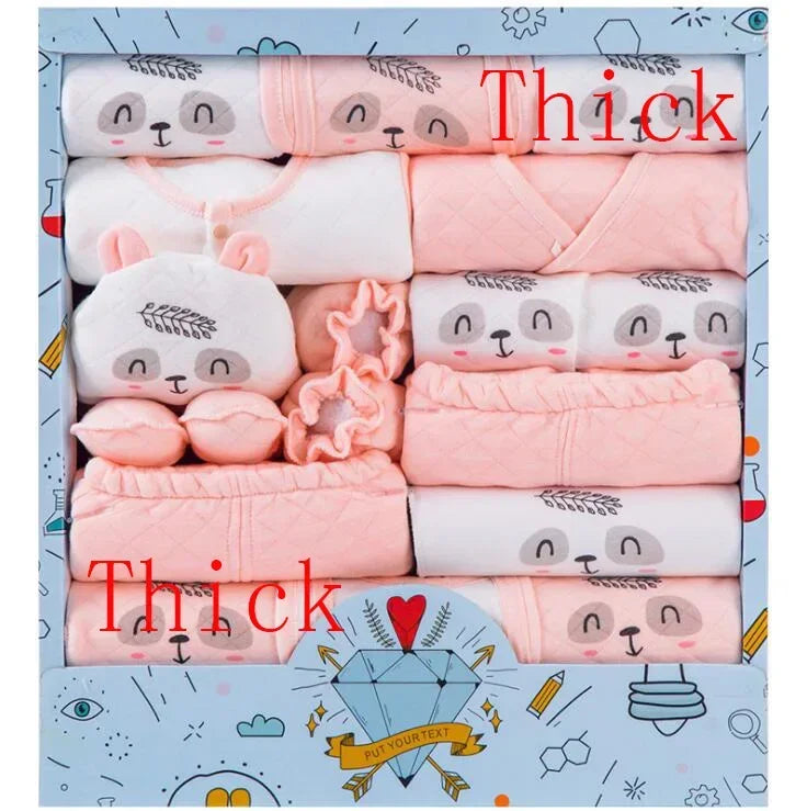 18-Piece Newborn Baby Clothing Set – Cotton Suit for Boys & Girls (0–6M)