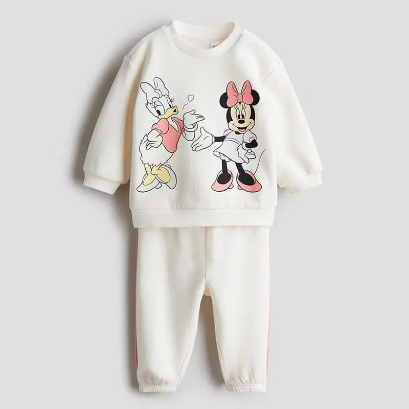 2-Piece Kids Autumn Tracksuit – Cartoon Hoodie & Sweatpants for Boys & Girls