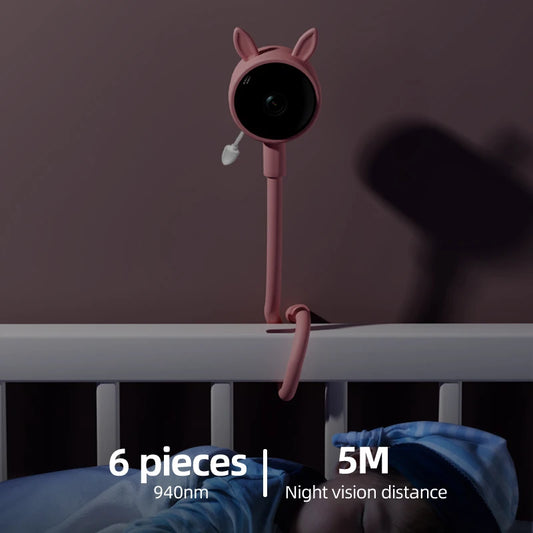 Baby Monitor with Night Vision, Temperature, and Sound Detection