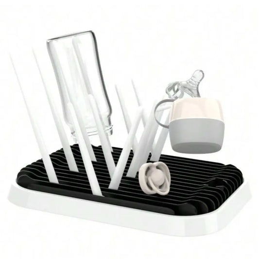Baby bottle drying rack, multi-functional portable, detachable, two-layer nipple draining rack for baby drying