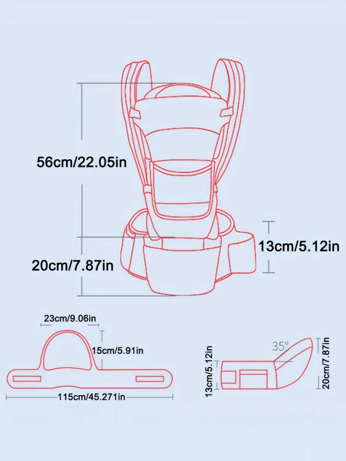 Adjustable Ergonomic Baby Carrier with Hip Seat – Portable & Multifunctional