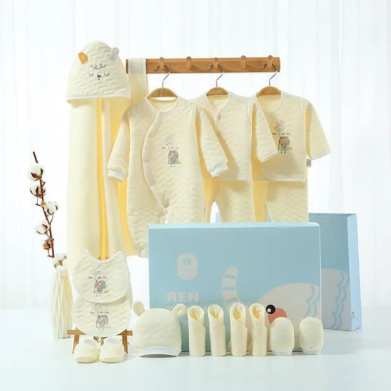 Newborn Baby Clothes Set – 18–23PCS Winter Cotton Outfit for Boys & Girls