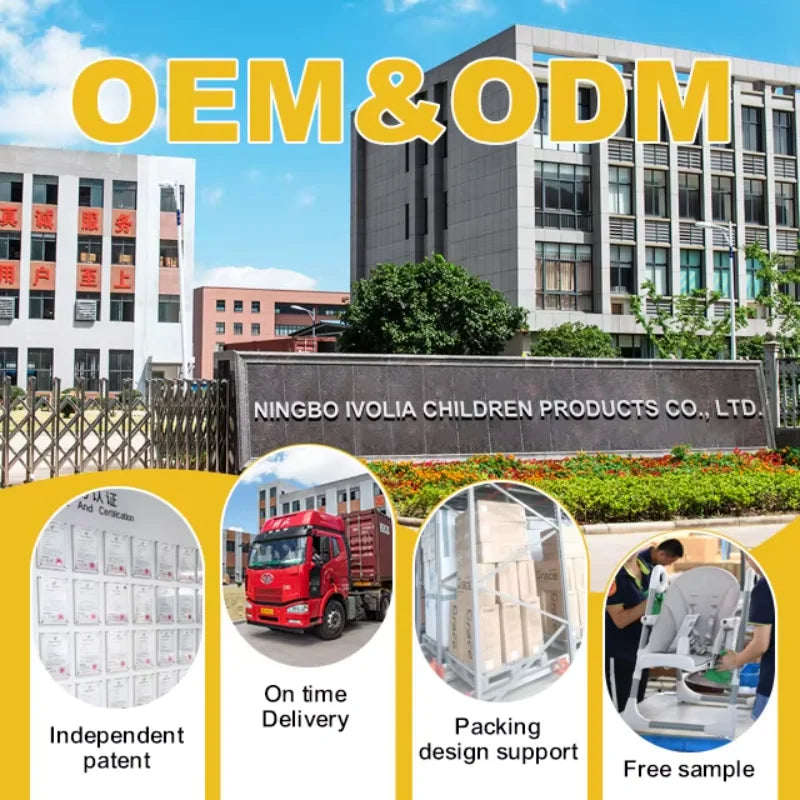 EN14988 Intelligent 2 in 1 Swing Baby dining chair equipped with music Adjustable convenient to use baby highchair