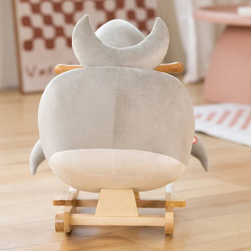 Blue Castle Cute Shark Rocking Children Chair with  Perfect for Baby and Toddler,Can Play Chinese Version Music/tell Stories