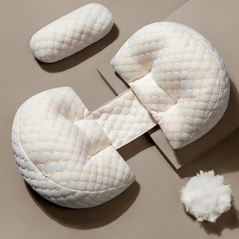 Coussin lombaire de grossesse – Soutien abdominal et de maternité en coton doux