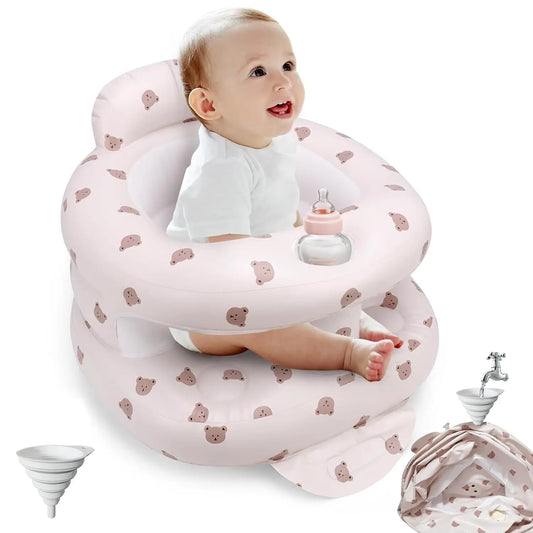 Inflatable Baby Seat & Sofas for 0-36 Months Baby Chair with Built in Air Pump Summer Portable Toddler Chair for Sitting Up