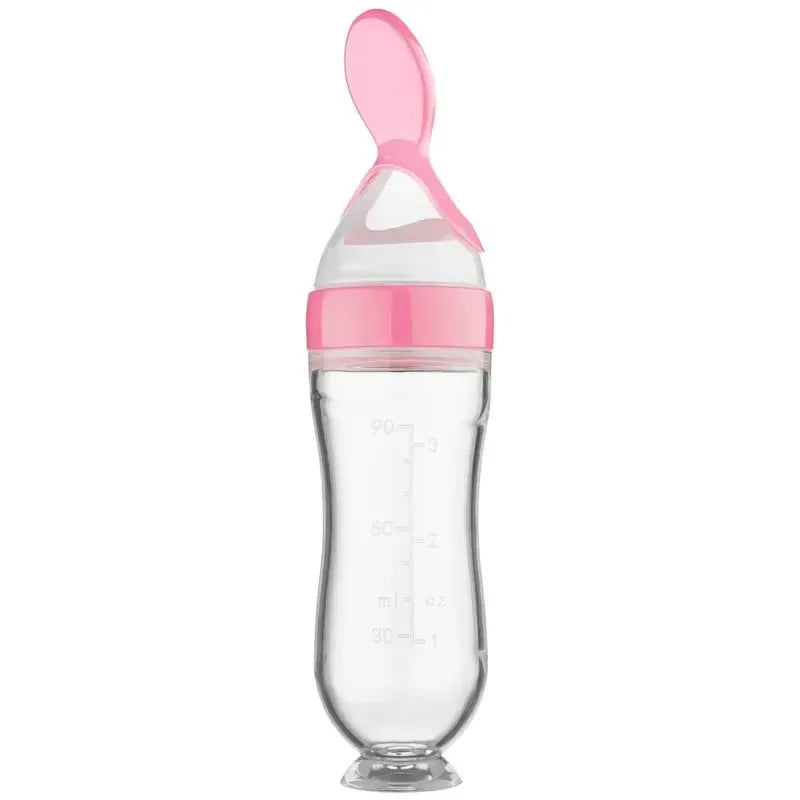 Baby Feeding Bottle With Spoon Rice Cereal Bottle Spoon Milk Bottle Baby Training Feeder Food Supplement Food Spoon Baby Bottles