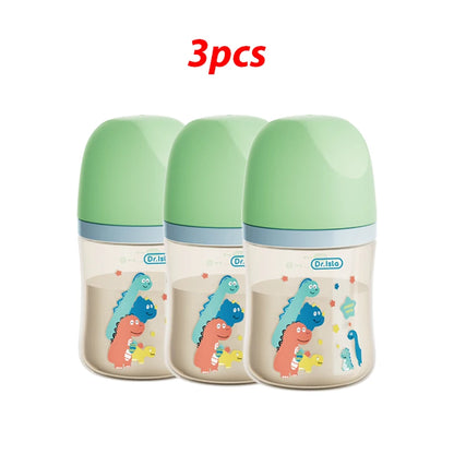 3PCS 160/240ML PPSU Baby Bottle Double Handle Infant Drop-proof Baby Wide-caliber Milk Bottle Newborn Feeding Bottle BPA Free